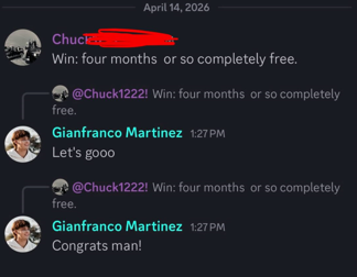Chuck 4+ months free
